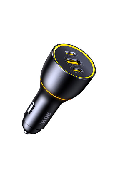 Aohi Superauto Araç İçi Şarjı, 3 Portlu PD 170W Type-C şi USB-A Girişli, USB,...