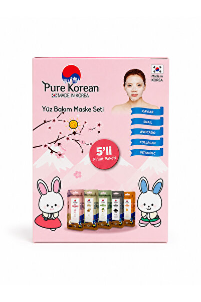 Pure KOREAN KORE MASKE PAKETI 5 LI