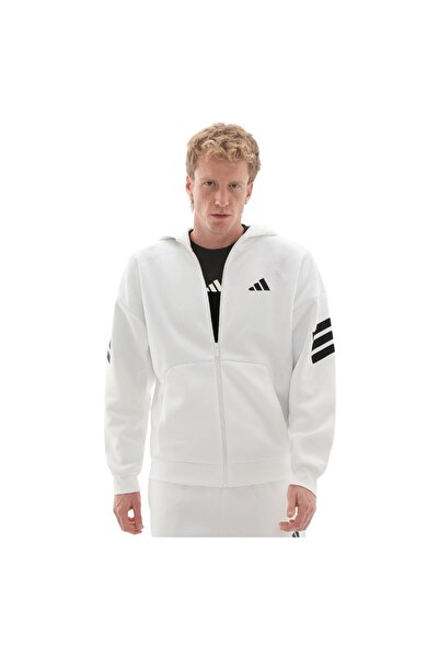 adidas JW7106-E M Fı 3S Fz Jachetă pentru bărbați albă