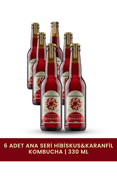 Fermente Bahçem Hibiskus&Karanfil 6'lı Kombucha Paket x 330 ml