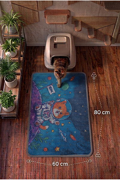 SoGood Concept XL - Astronot Kedi Temalı Petek Dokulu Kedi Kumu Yakalama Pasp...