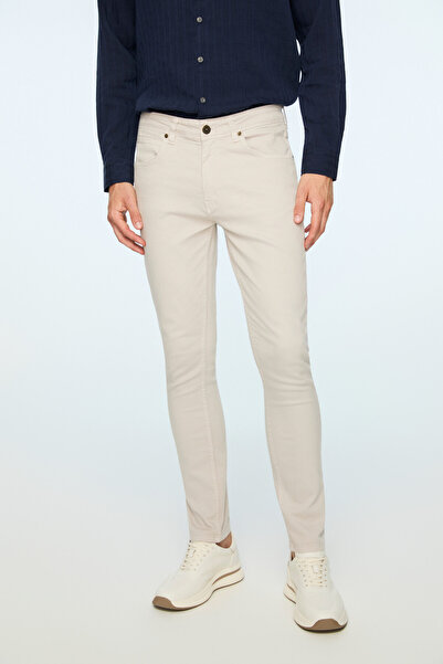 Morven Pantaloni din denim Stone pentru bărbați, cu 5 buzunare, croială slim fit