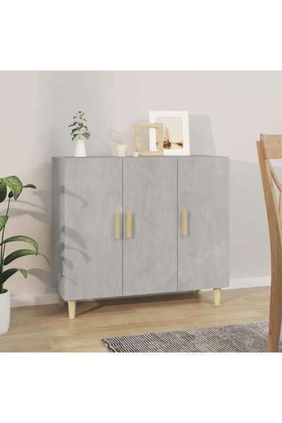 Concept Măsuță de cafea, gri beton, 90x34x80 cm, lemn prelucrat