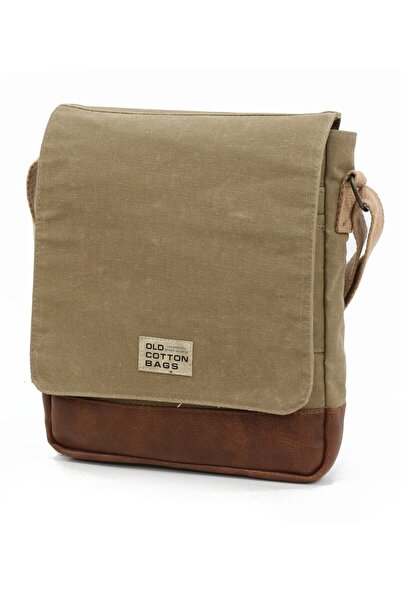 Old Cotton Cross Strap Messenger Shoulder School Tablet Τσάντα Αδιάβροχη κερω...