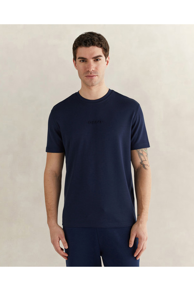 Gant Erkek Lacivert Kısa Kollu T-Shirt