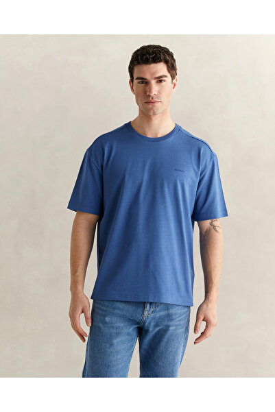 Gant Erkek Mavi Kısa Kollu T-Shirt