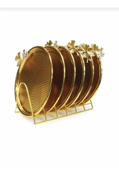 Genel Markalar 3 lü Metal Gold Tabak Düzenleyicisi