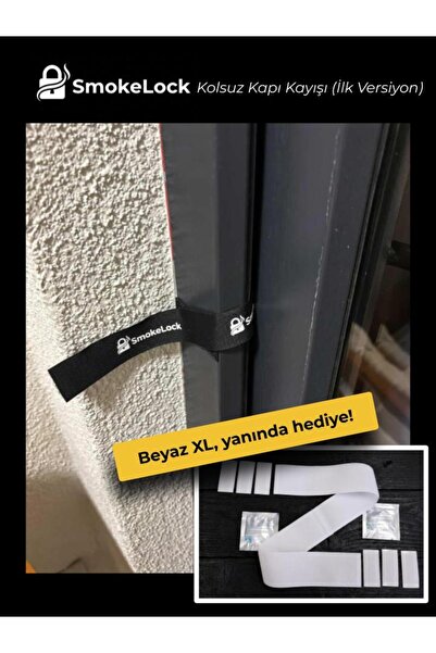 SmokeLock İlk Versiyon - Kolsuz Balkon Kapıları Için Pratik Çözüm Seti (BEYAZ...