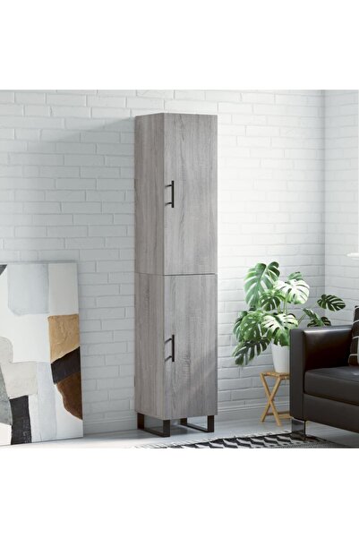 Concept Dulap înalt, gri sonoma, 34,5x34x180 cm, lemn prelucrat