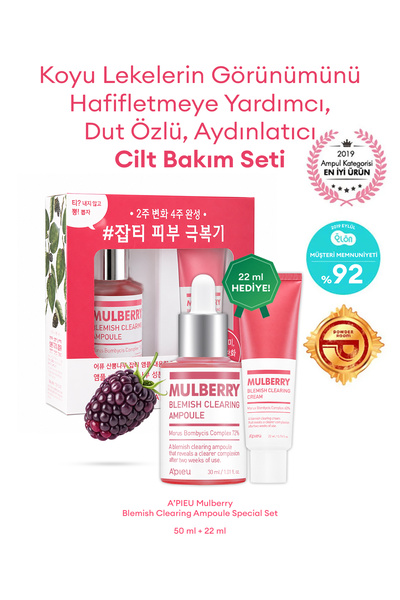 Missha Leke Karşıtı Dut Özlü Yüz Bakım Seti A'pıeu Mulberry Blemish Clearing ...