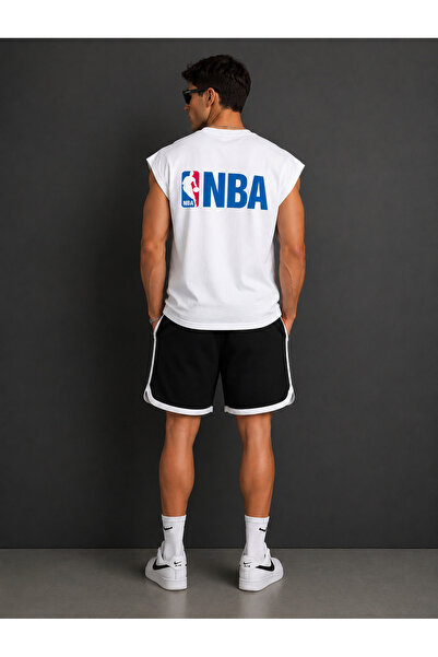 FS CABİN Ufc Front and Back Printed Zero Sleeve Sports Tshirt and Black Short...