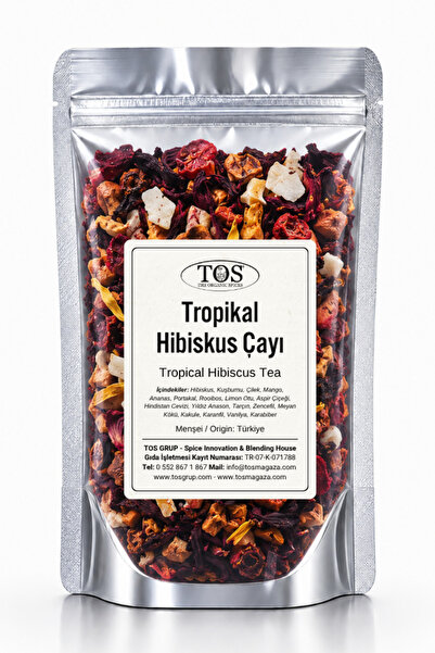 TOS The Organic Spices 40 جرام شاي الكركديه الاستوائي - الأول جودة