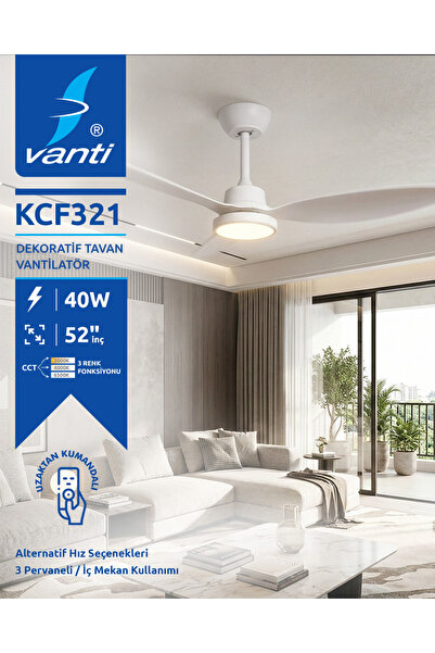 Vanti KCF321 70W 52 INCH CEILING FAN BEYAZ