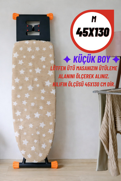 ASEV HOME Ütü Masası Kılıfı Keçeli ısıya dayanıklı ipli büzdürmeli stoperli ö...