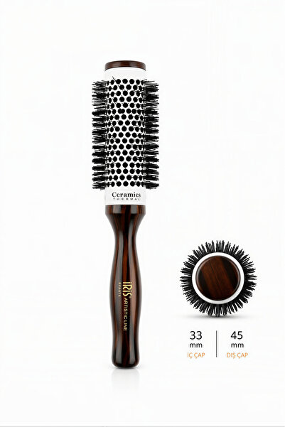 IRIS Artistic Line 25 mm Seramik Yuvarlak Fön Fırçası – Profesyonel Termal Sa...