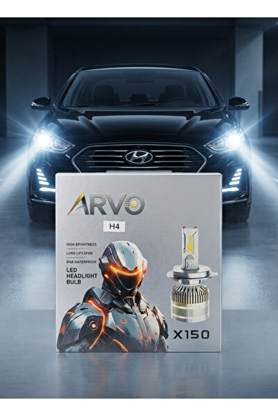 Generic (Unbranded) Arvo H4 X150 - 150W 15000Lm Bright White 6500K Ice White ...