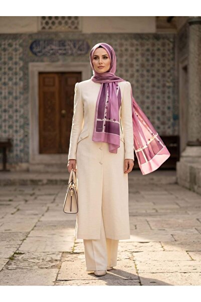Vissona 100% Pure Silk Shawl Thin Satin Voile Woven Floral Pattern Pink Color...