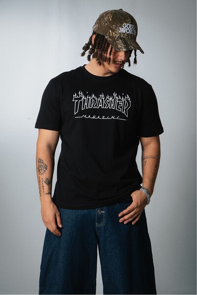 aksesuarix Tricou pentru bărbați Thrasher Limited Flame PG1127SY