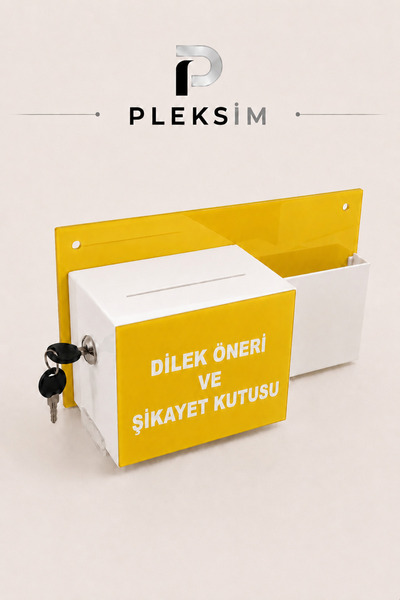 ulusoypleksi Kilitli Dilek ve Öneri Kutusu Pleksi Duvar Tipi Şikayet ve Talep...