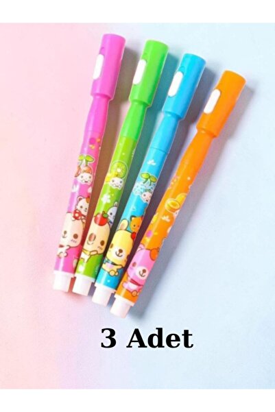 Nostaljik Lezzetler Ayıcık Desenli Görünmez Kalem 3 Adet