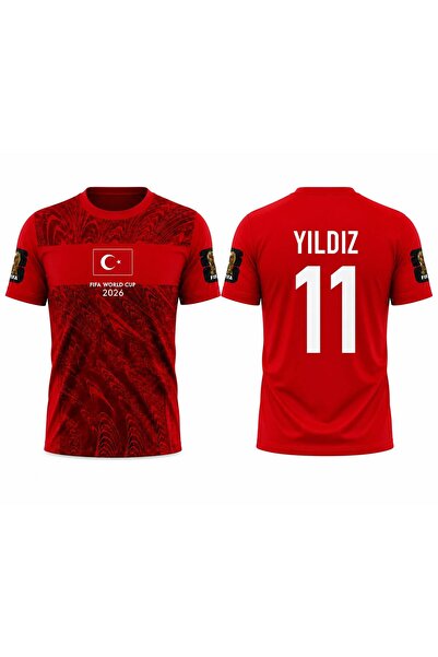 yenteks KENAN YILDIZ TÜRKİYE FIFA 2026 MİLLİ TAKIM YETİŞKİN KIRMIZI FORMA UNISEX