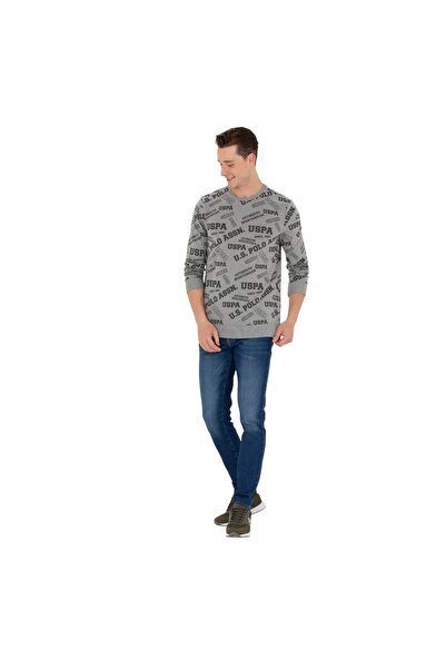 U.S. Polo Assn. Men's Gray Melange Sweatshirt 1451942