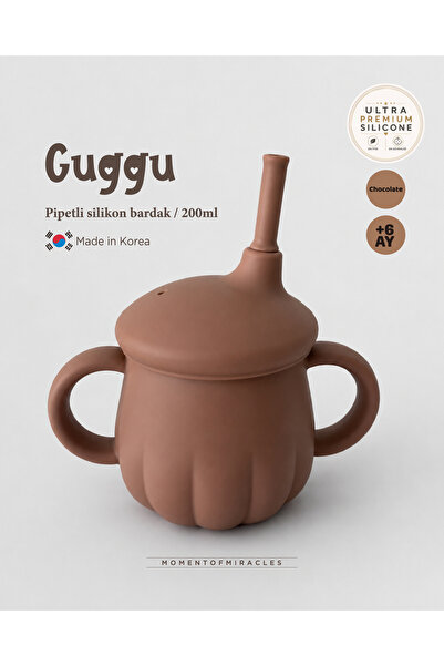 Tgm Baby Guggu Ultra Premium Silicone Drinking Cup with Straw (200 ml)