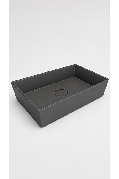 Bocchi VESSEL DİKDÖRTGEN LAVABO 56X38 CM -MAT ANTRASİT