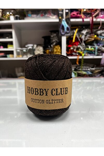 hobby club COTTON GLITTER BANDANA Simli Pamuklu El Örgü İpliği 100 Gr RENK : ...