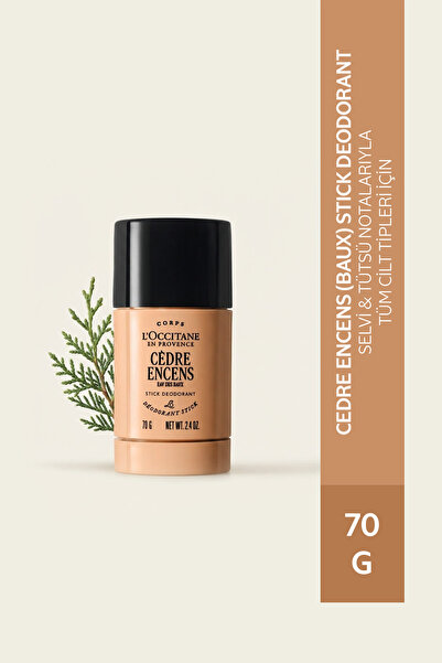 L'Occitane Cedre Encens (Baux) Stick Deodorant, Unisex, Selvi ve Tütsü Notala...