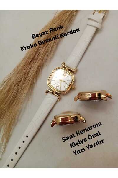 Brality SAAT KENARINA KİŞİYE ÖZEL YAZI YAZILIR , Retro Vintage Kadın Kol Saat...