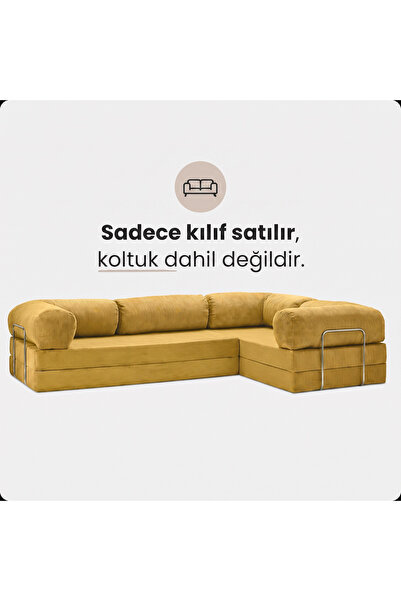 DECHOME 300x200 Köşe Koltuk Kılıfı| 9 Renk | 8 Parça Minder & Yastık Kılıfı