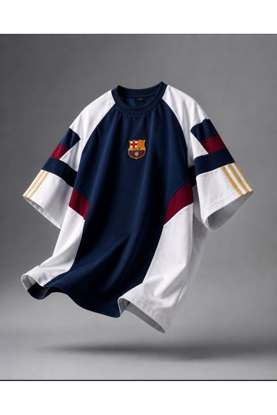 KUN SPORTSWEAR تي شيرت ستريت ستايل كبير الحجم مستوحى من الطراز القديم والحنين إلى الماضي