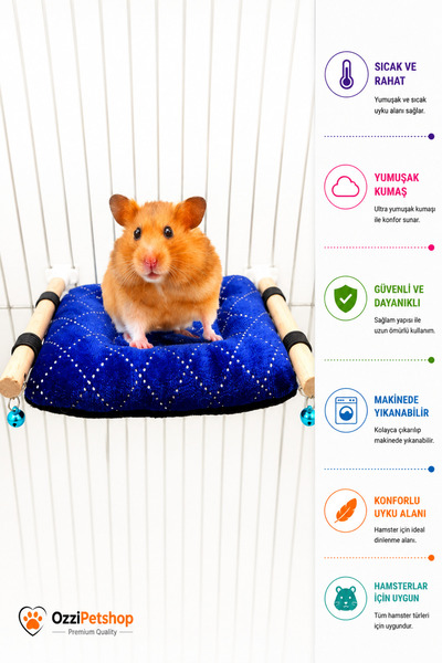 ozzipetshop Hamster Sıcak Uyku Pedi Hamster Yatağı Yumuşak Hamster Oyuncağı
