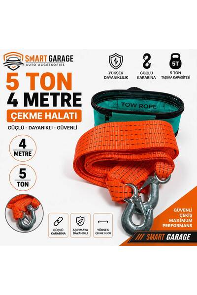 Smart Garage Çeki Halatı 5TON 4MT POLYESTER CANTALI