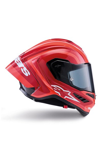 Alpinestars Supertech R10 Carbon Arius Spor Motosiklet Kaskı Siyah Beyaz Kırmızı