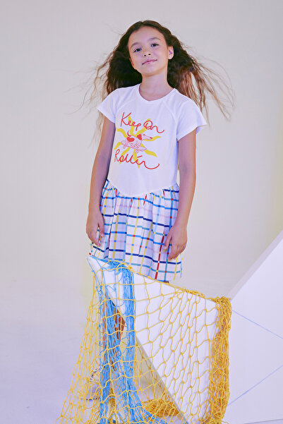 SheShe Checkered Tshirt Girl's Dress