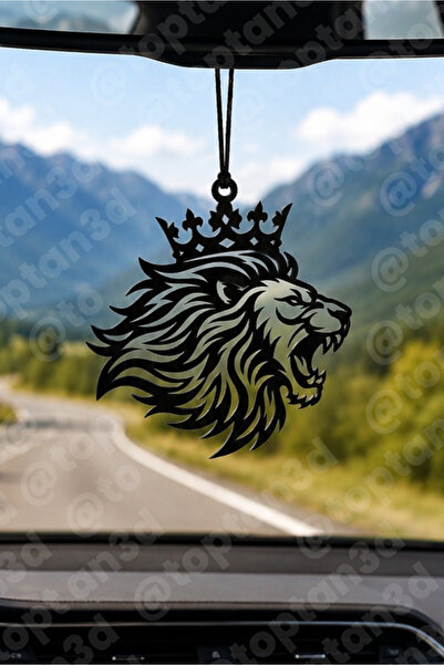 Toptan3D Aslan Ayna Süsü, Araba Süsü, Aslan Dikiz Aynası Süsü - Eşe, Dosta, S...