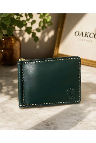 OAKCO LEATHER HANDMADE ALTIN KAĞIT PARA TOKALI CÜZDAN