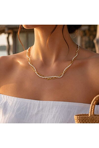 Evaa Jewelry Accessories Kadın Beyaz Barok Tarz Zarif Sarmal İkili İnci Çoklu...