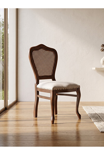 KleinHaus Furniture Lilia Ahşap Sandalye, Hazeranlı Ahşap Yemek Sandalyesi, K...