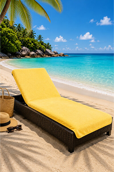 DensHaus 75X200 Yellow Gelb Beach Sunbed Towel Cotton