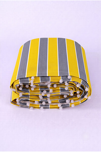 Yuka Yellow Gray Balcony Curtain Luxury 1St Class Tarpaulin Fabric Rainproof ...