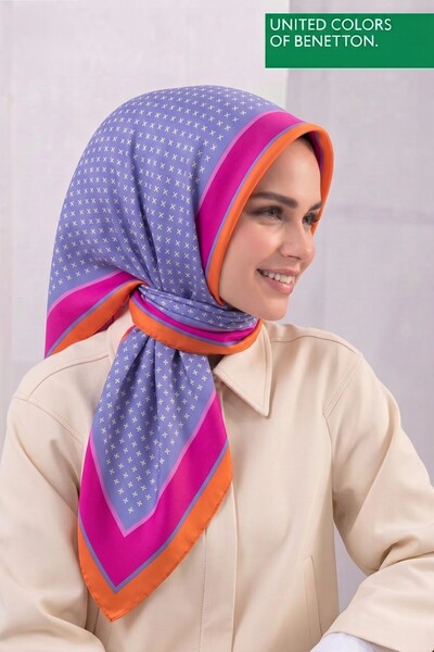 United Colors of Benetton SIENA DESENLİ EŞARP -1001-90*90