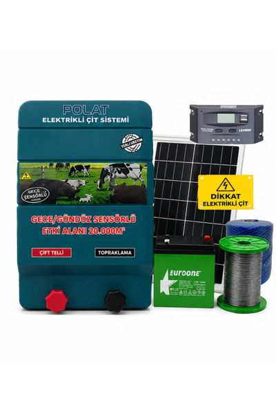 Polat Güneş Panelli Eko 1500 Metre (15-20 DÖNÜM) Elektrikli Çit