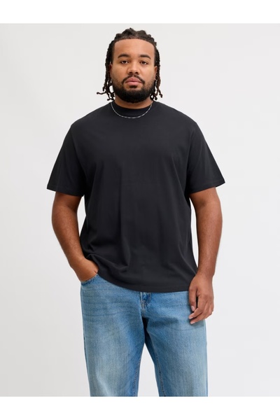 Jack & Jones Plus Tricou simplu, mărimi mari pentru bărbați, din bumbac organ...