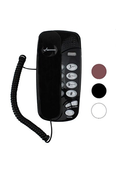 PRC Telefon fix cu fir, montabil pe perete, tastatură iluminată, reapelare, d...