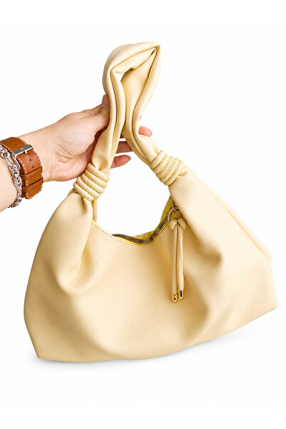 JUST WOMAN Women's Yellow Spring Summer Shoulder Daily Bag