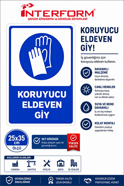WEAR PROTECTIVE GLOVES SHEET 25 X 35 CM
