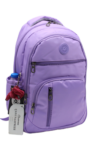 Bevitton 1710 Lila Suya Dayanıklı Kumaş Okul Çantası Unisex Okul Sırt Çantası
